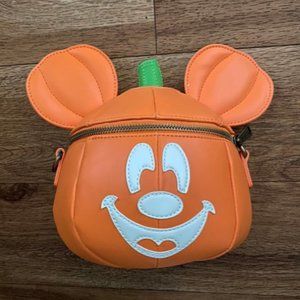 Loungefly Pumpkin Mickey O Lantern Crossbody Bags